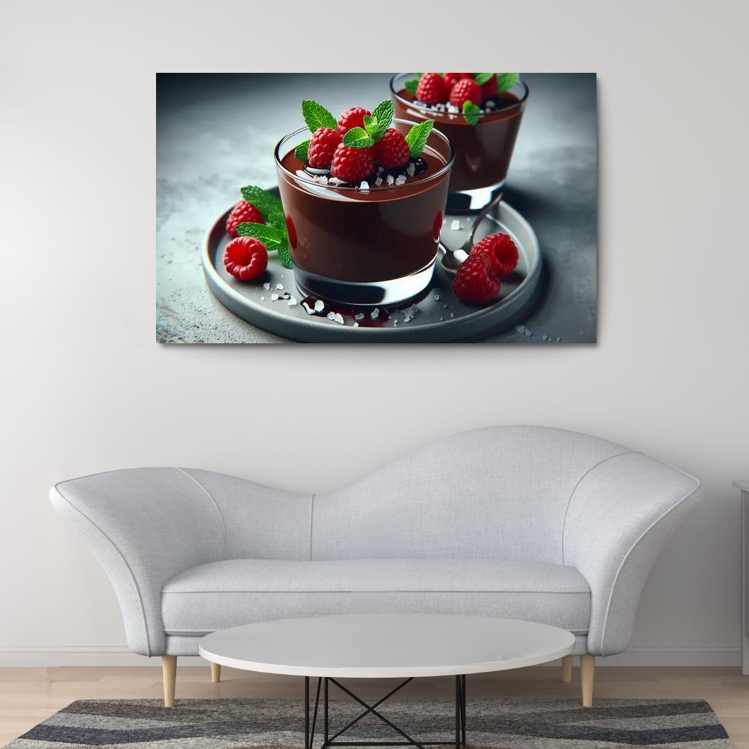 Chocolate Avocado Mousse 1 Piece HD Canvas Wall Art-Original Frame