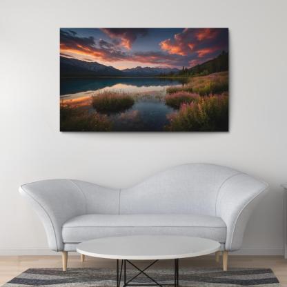 The Ethereal Glow Of Celestial Waters Oil Paintings Frame