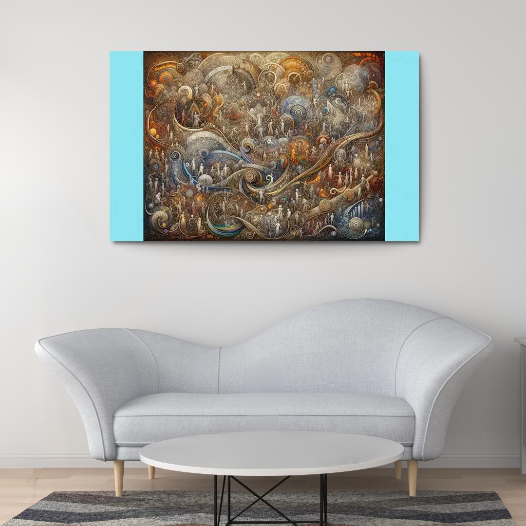 Interwoven Stories of Existence 1 Piece HD Canvas Wall Art-Original Frame