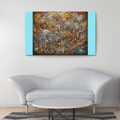 Interwoven Stories of Existence 1 Piece HD Canvas Wall Art-Original Frame