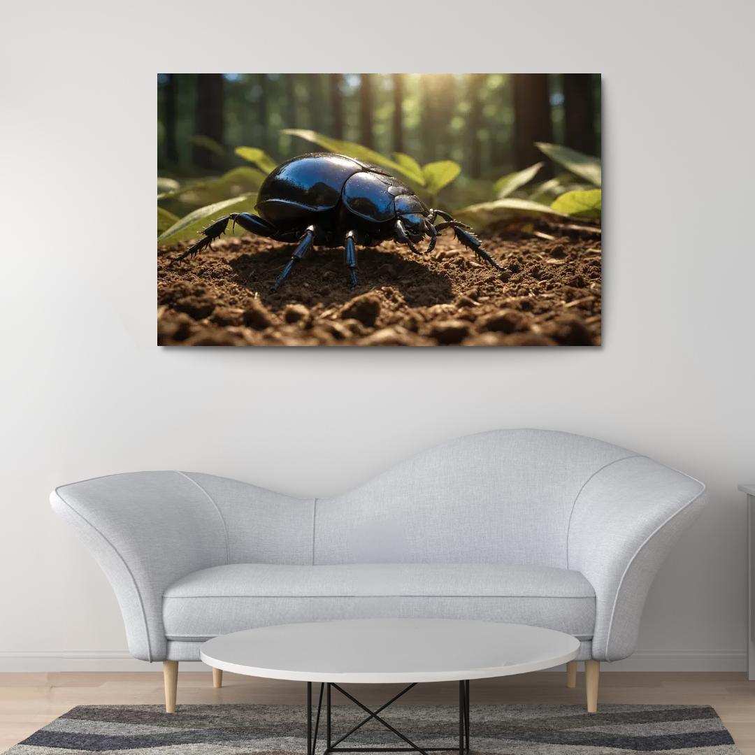 The Enigmatic Dung Beetle Nature's Clean-up Crew Canvas Paintings Frame