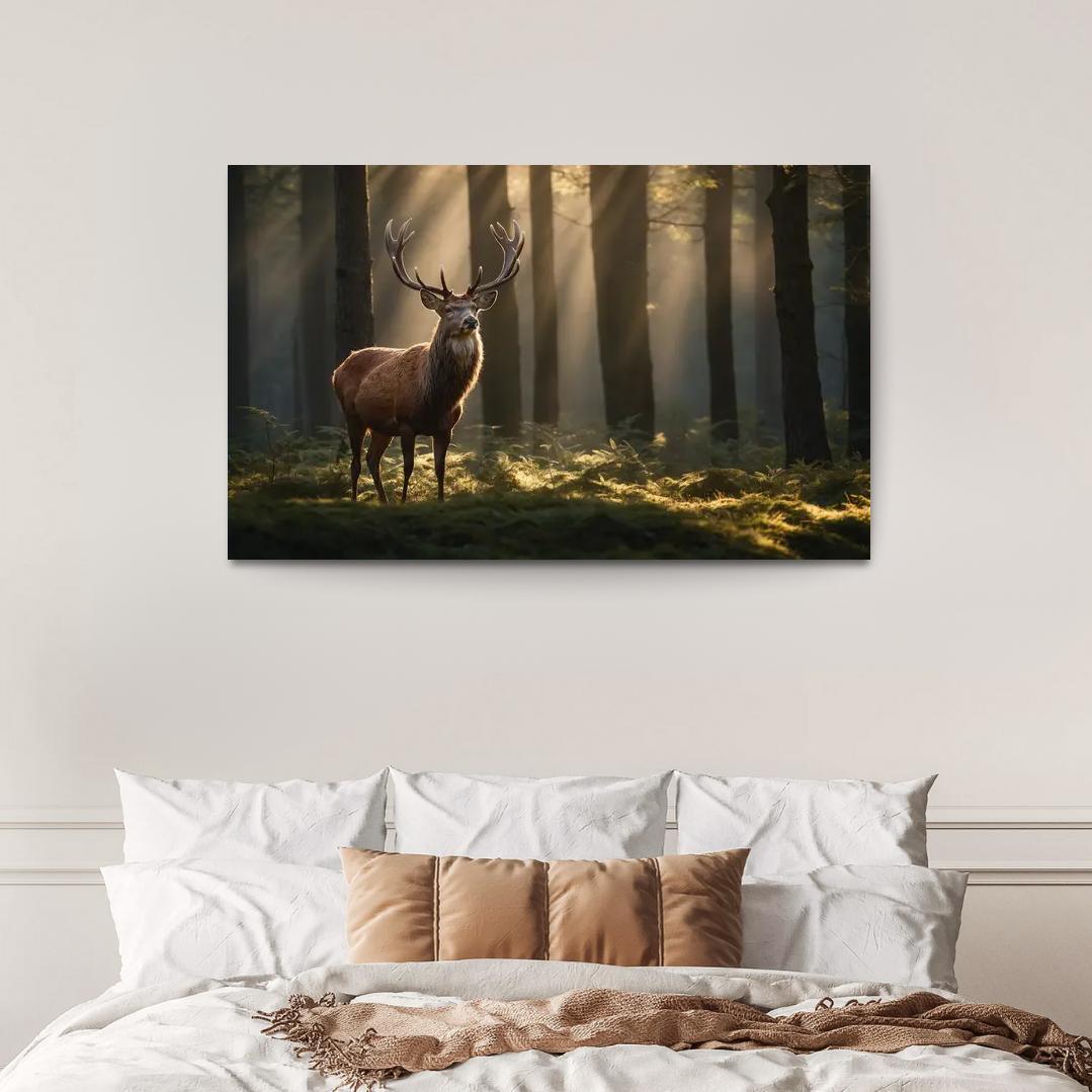 The Noble Red Deer Majestic Creature Of The Forest Oil Paintings Frame
