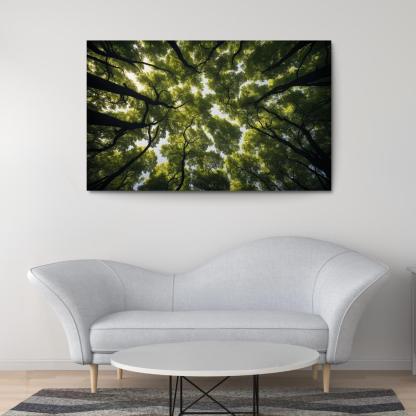 The Ethereal Splendor Of Treetop Canopies Oil Paintings Frame