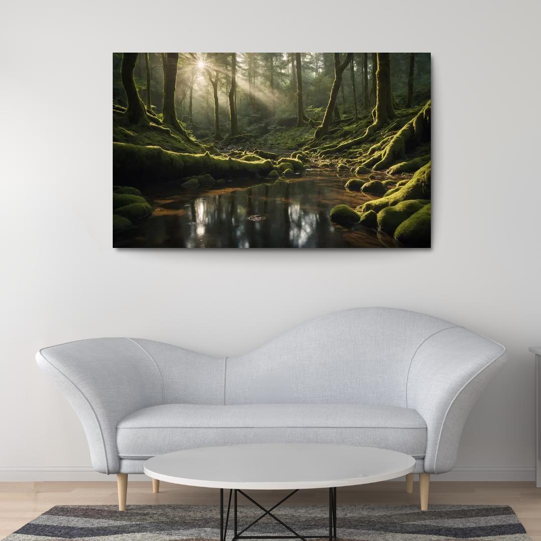 The Serenity Of Hidden Forest Glens Oil Paintings Frame