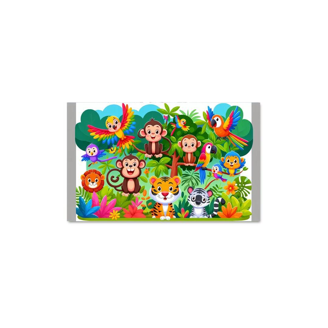 Jolly Jungle - Animal Adventure Framed Paintings