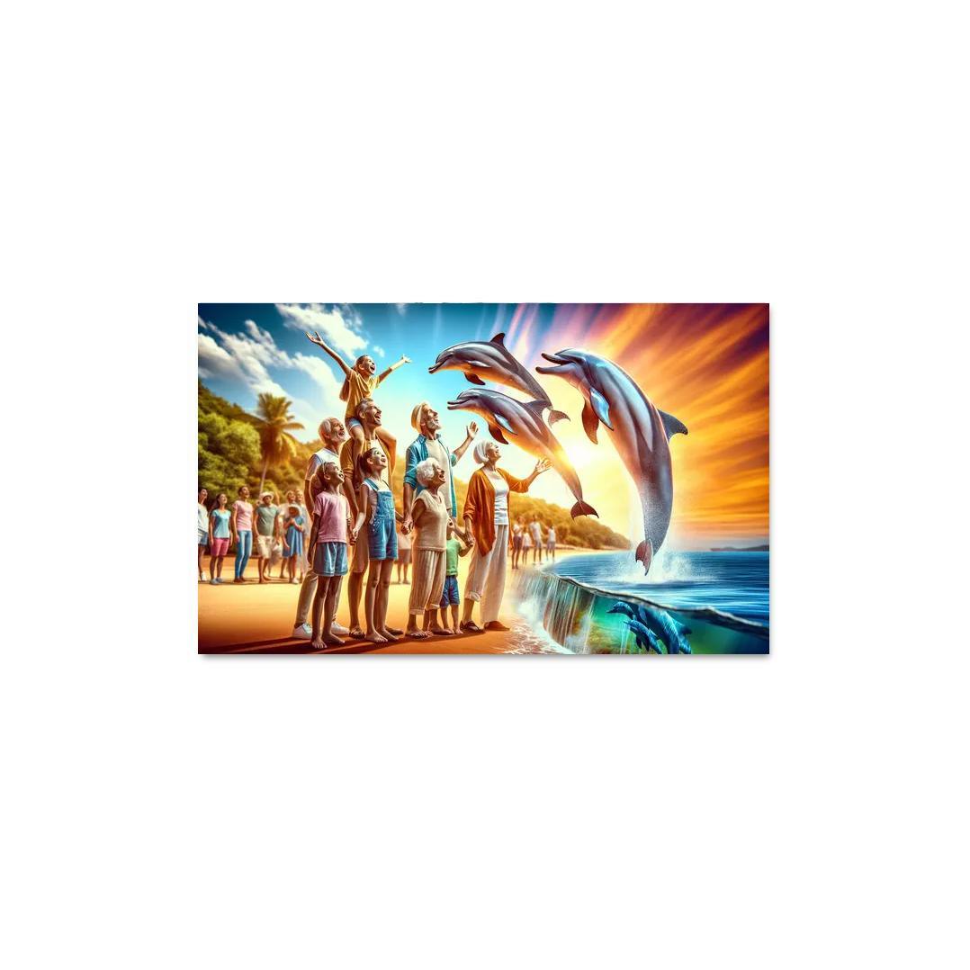 Dolphin Watch Point Wildlife Experience Custom Paintings Frame