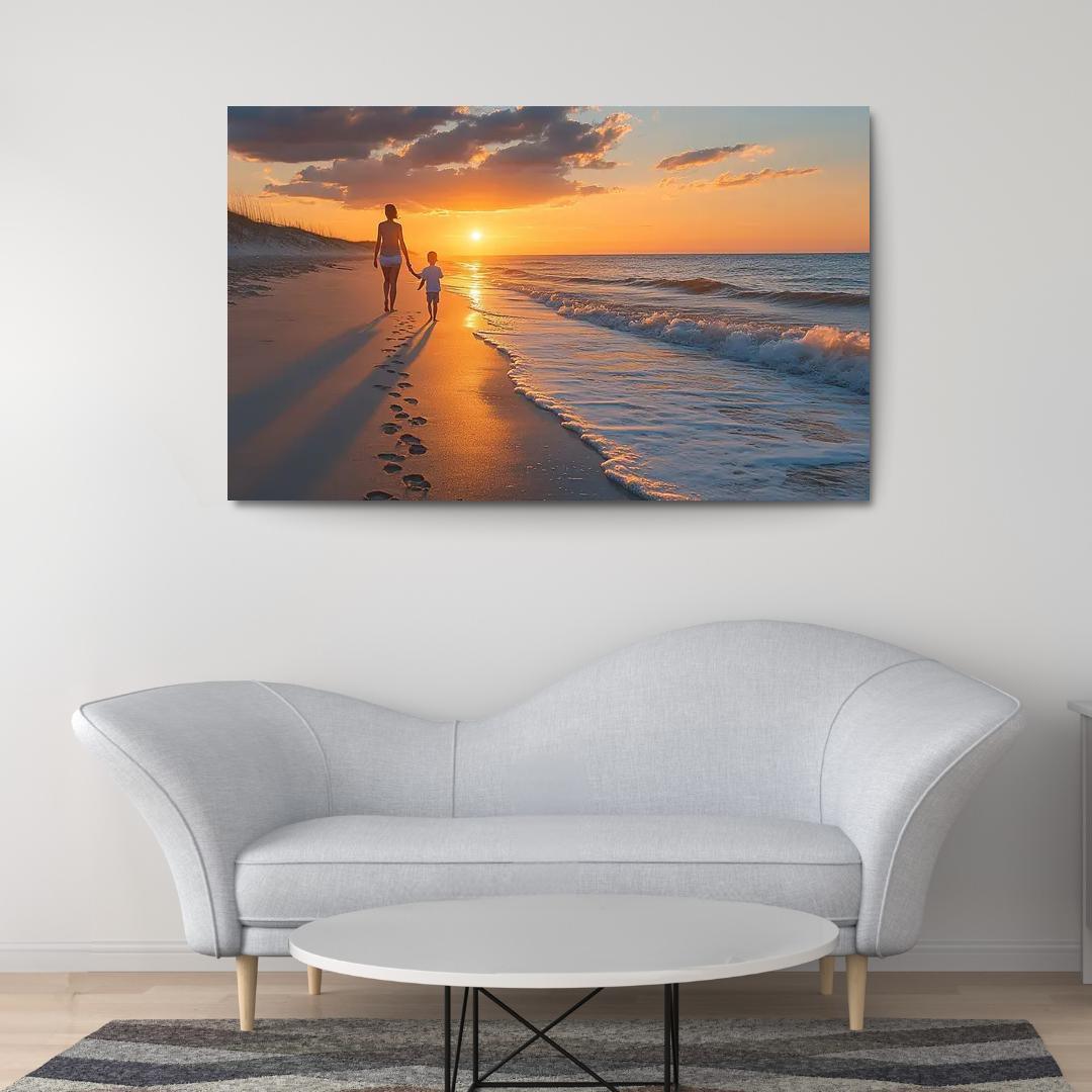 Footprints In The Heart A Mothers Journey Canvas Paintings Frame
