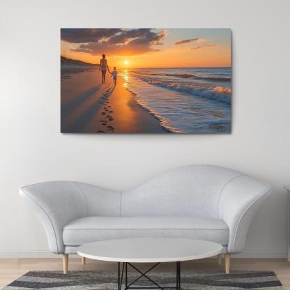 Footprints In The Heart A Mothers Journey Canvas Paintings Frame