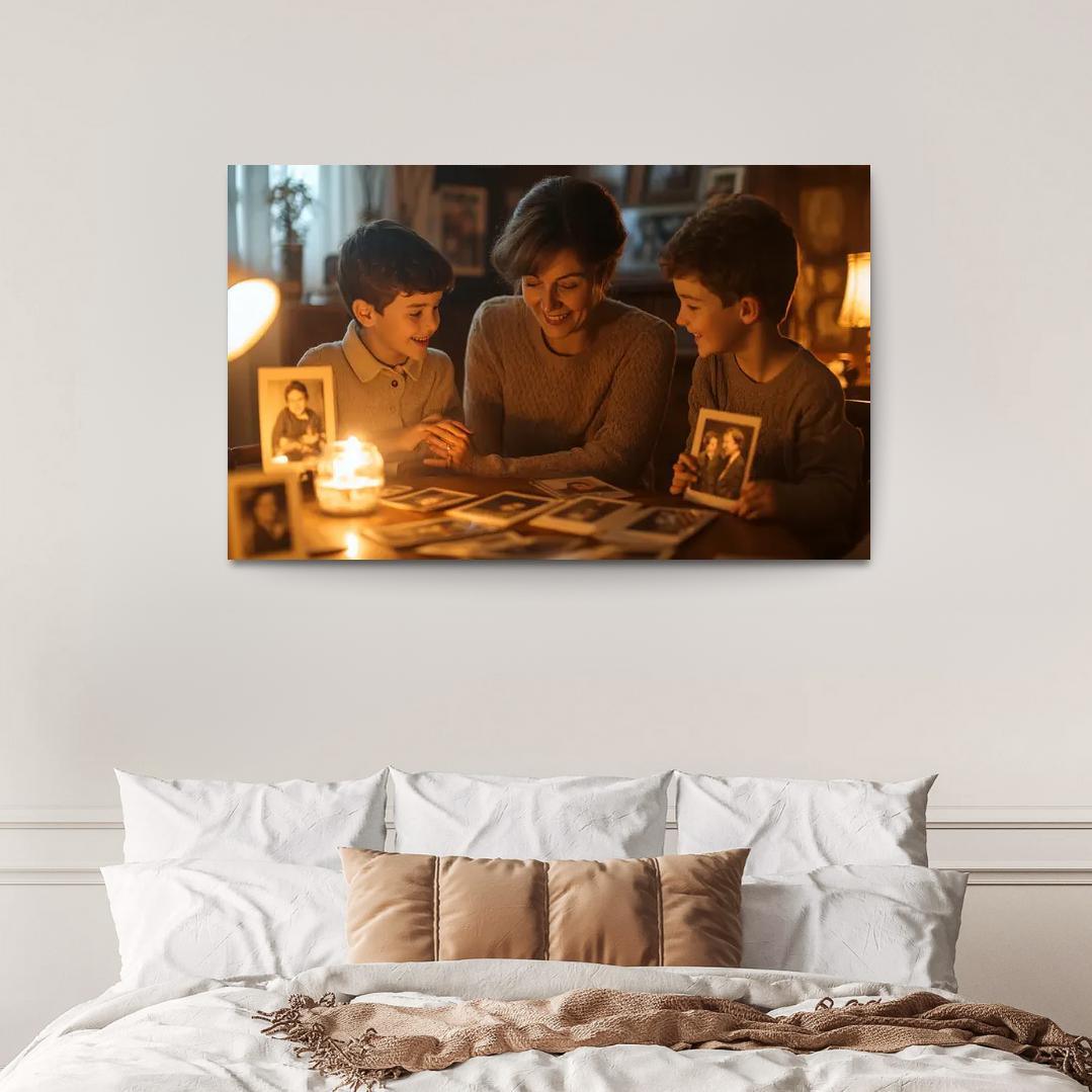 In The Embrace Of Memories A Mothers Legacy Canvas Paintings Frame