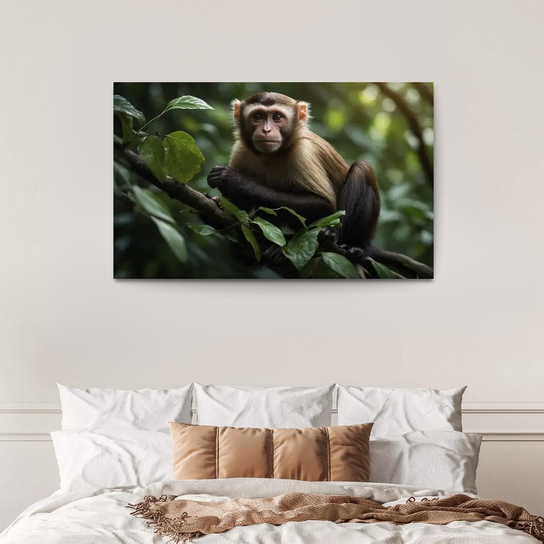 The Playful Capuchin Monkey Intelligent Trickster Premium Artwork Frames