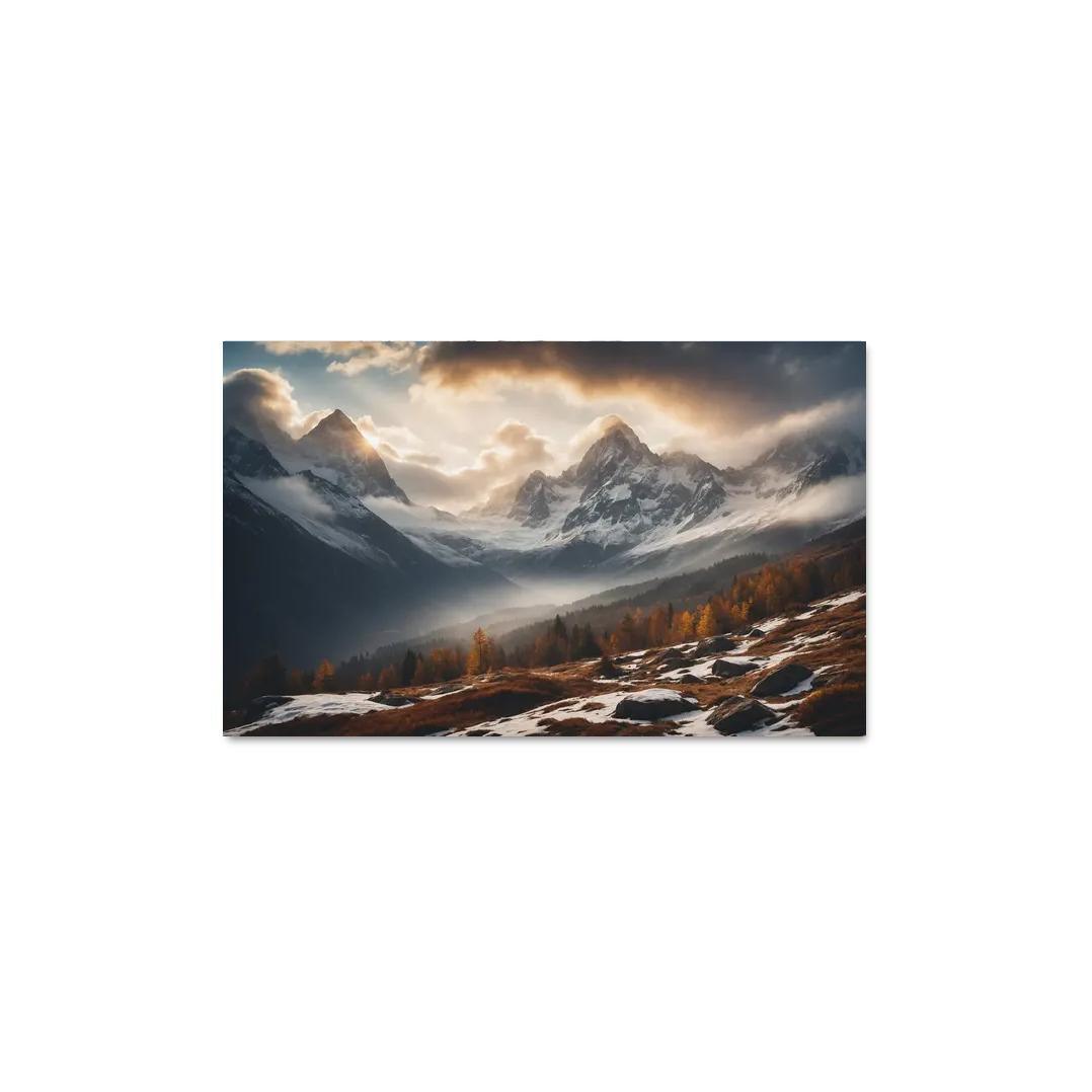 The Serene Echo Of Misty Mountains Oil Paintings Frame