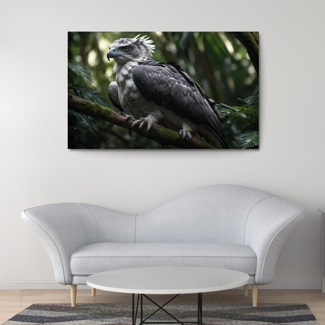 The Enchanting Harpy Eagle Ruler Of The Rainforest Canvas Paintings Frame