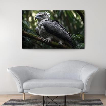 The Enchanting Harpy Eagle Ruler Of The Rainforest Canvas Paintings Frame