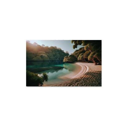 Lagoon Bliss Tranquil Waters For Reflection Abstract Paintings Frame