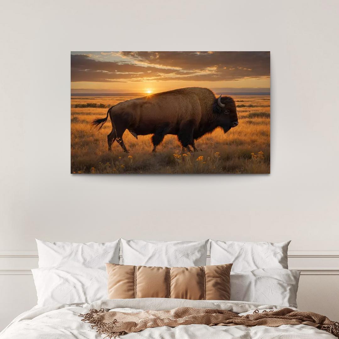 The Powerful Bison Icons Of The Plains Canvas Paintings Frame