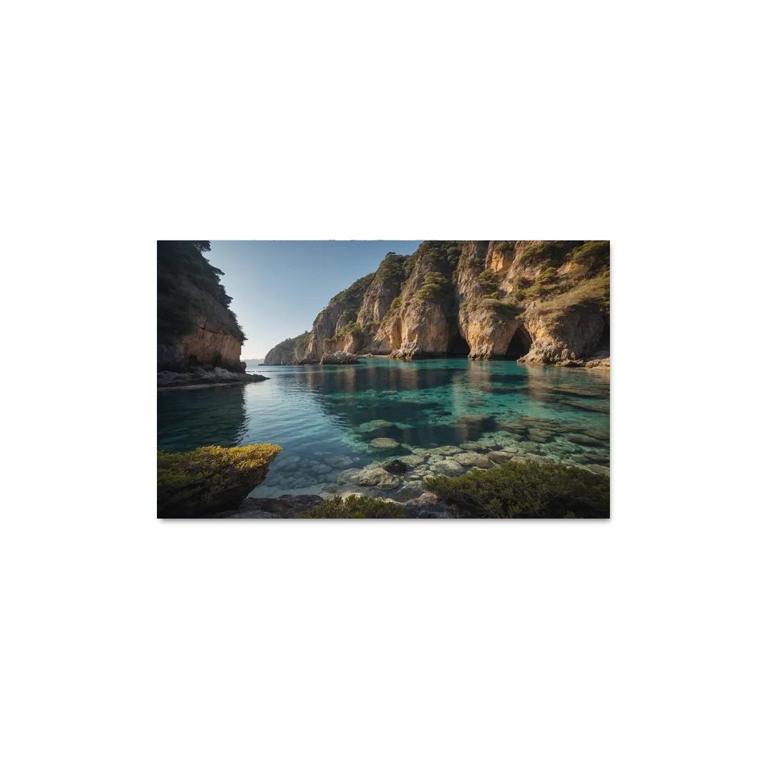 The Prismatic Bay Of Crystal Shores Modern Paintings Frame