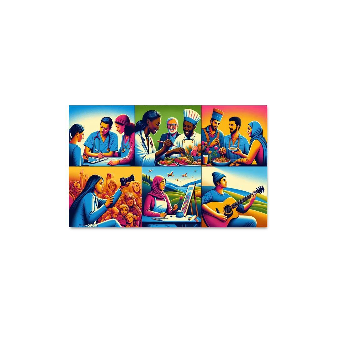 Voices Of Resilience Stories Of Refugee Empowerment Custom Paintings Frame