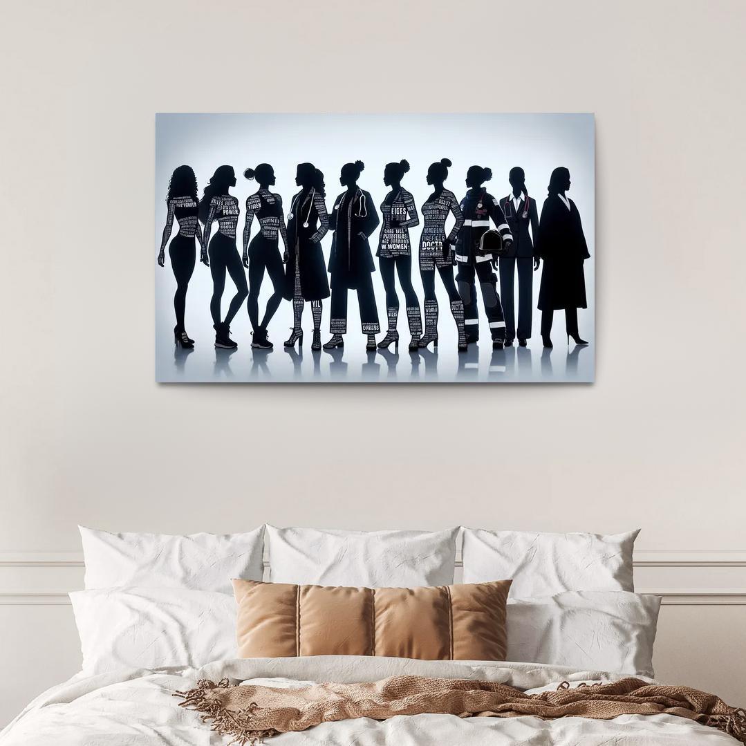 Voices of Change Empowering Women through Art 1 Piece HD Canvas Wall Art-Original Frame