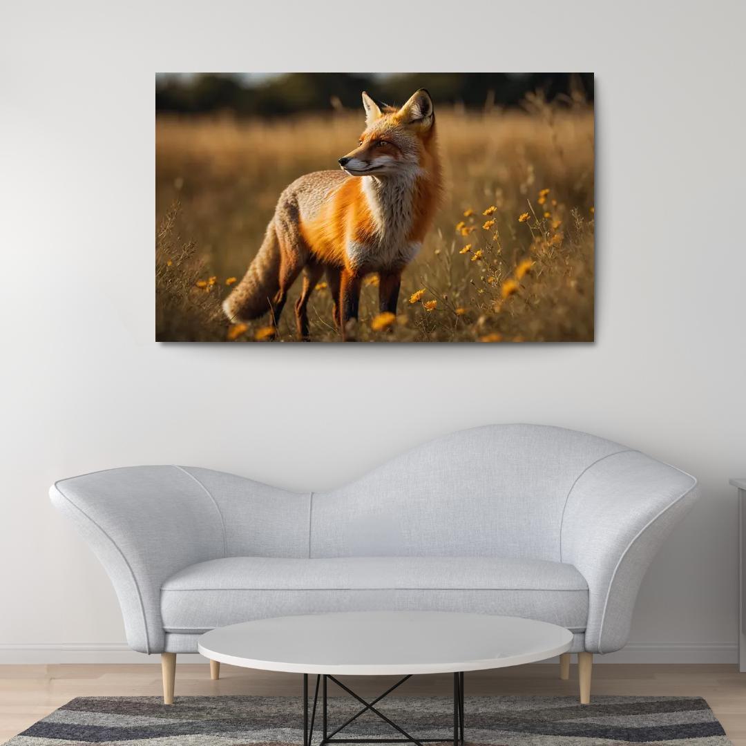 The Daring Red Fox Cunning And Clever Oil Paintings Frame