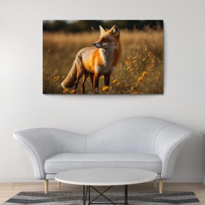 The Daring Red Fox Cunning And Clever Oil Paintings Frame