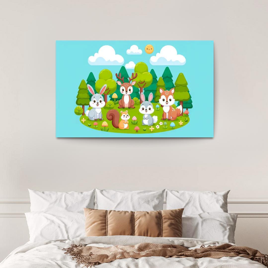 Friendly Forest Friends Premium Artwork Frames
