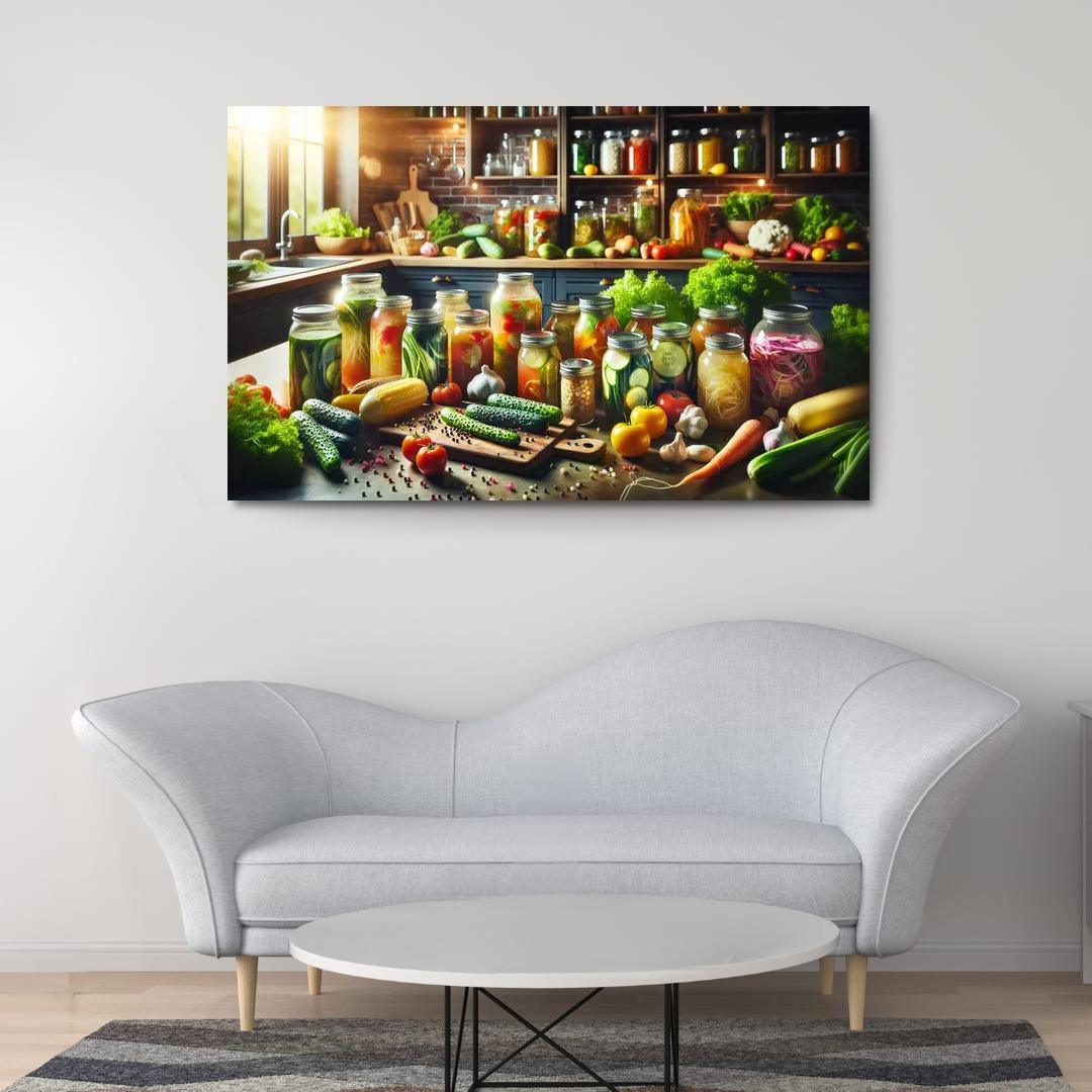 Fermentation Arts Crafting Your Own Probiotics 1 Piece HD Canvas Wall Art-Original Frame