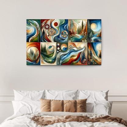 Voices Of The Past Indigenous Wisdom And Stewardship Multi-panel Paintings