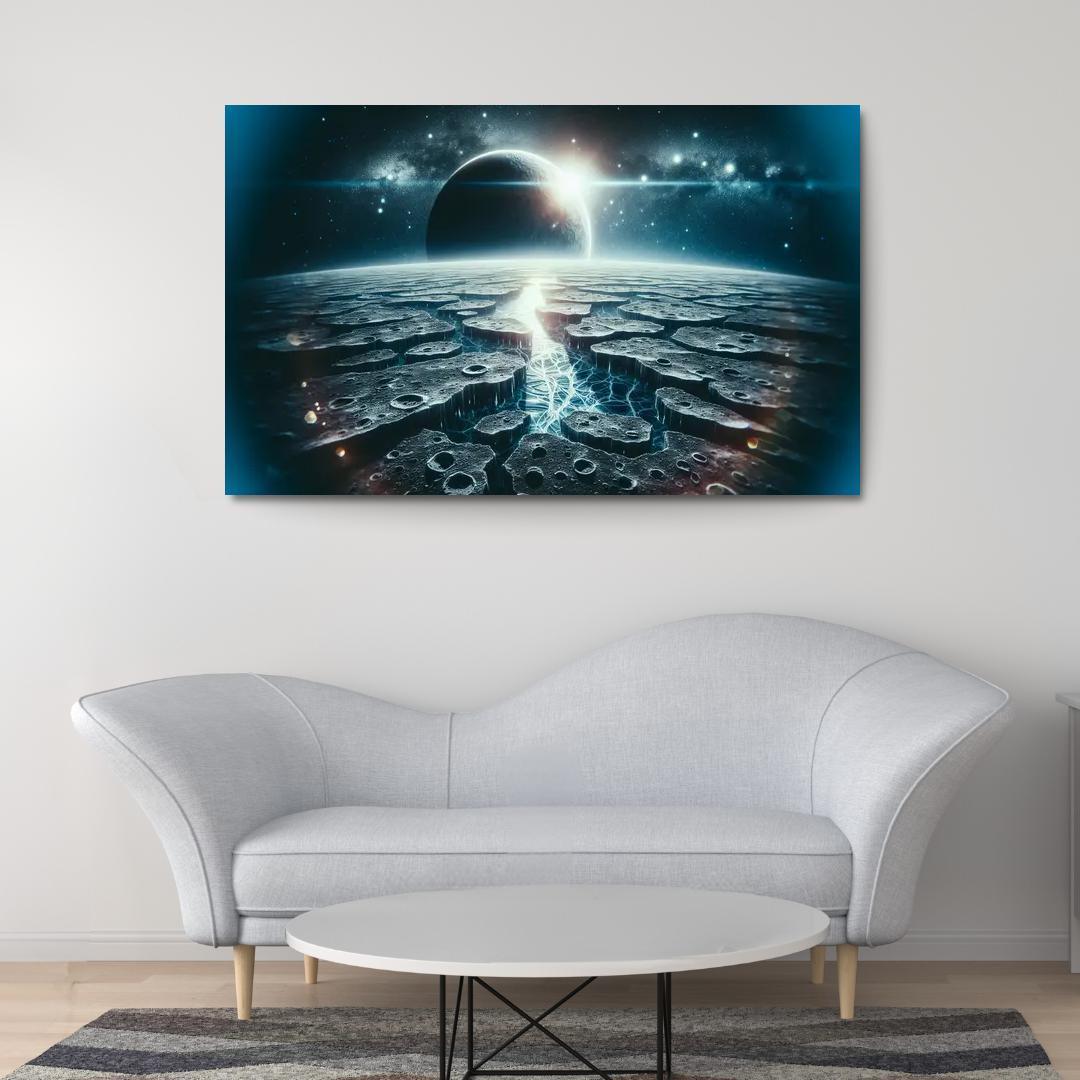The Exploration Of Planetary Moons Abstract Paintings Frame