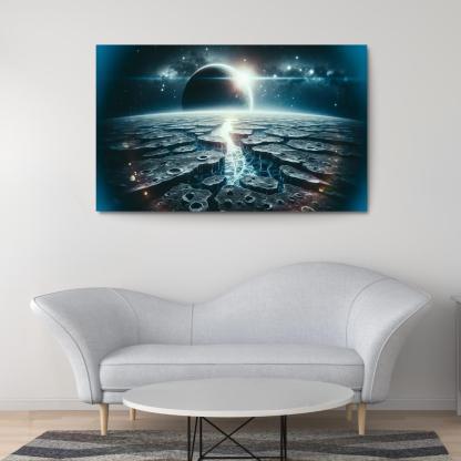 The Exploration Of Planetary Moons Abstract Paintings Frame