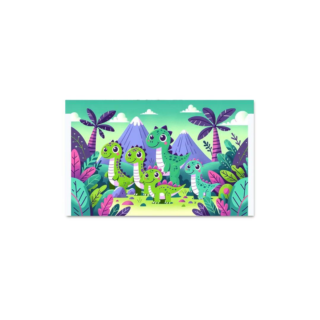 Daring Dinosaurs - Prehistoric Playground Framed Paintings