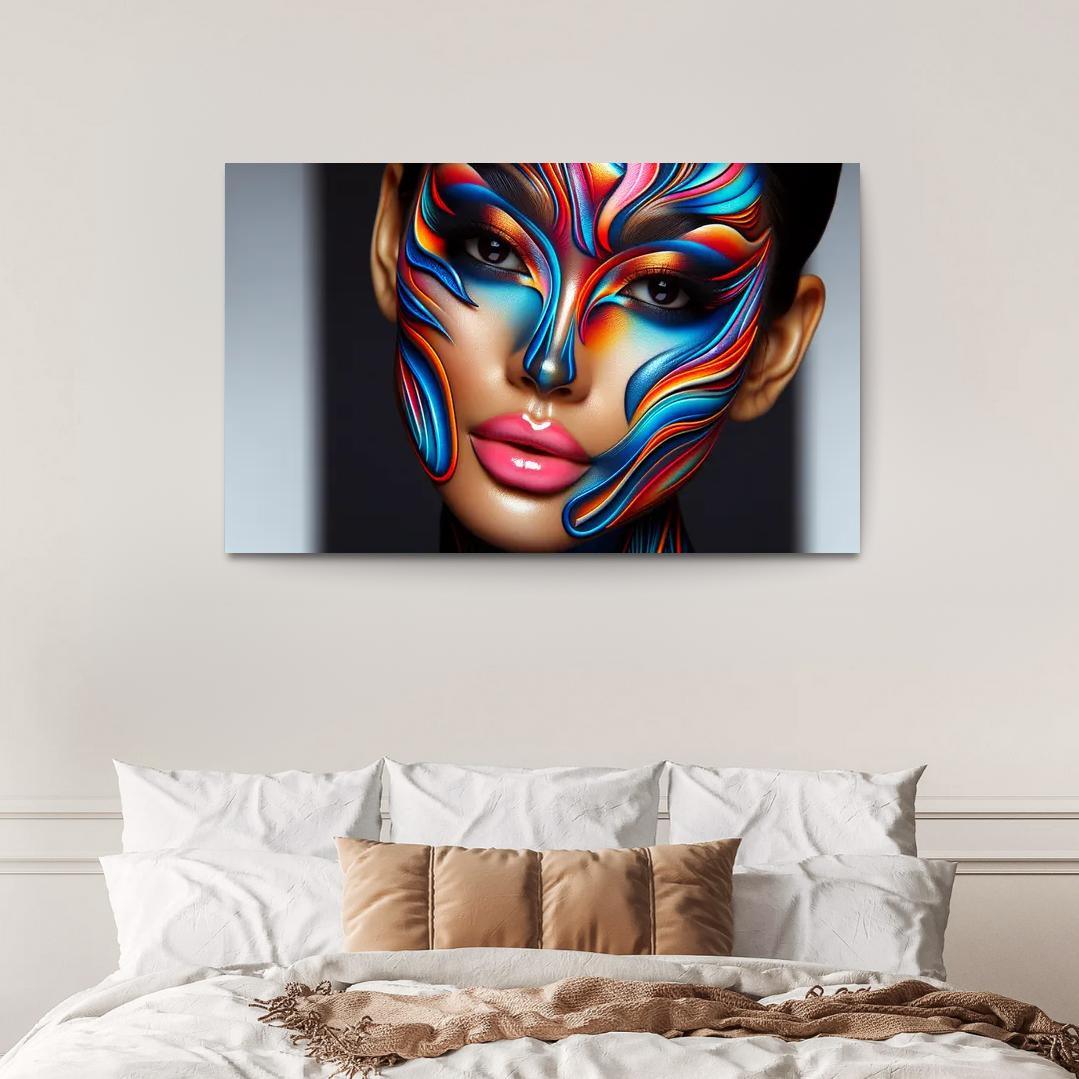 Sculptural Makeup Artistic Beauty Statements Multi-panel Paintings