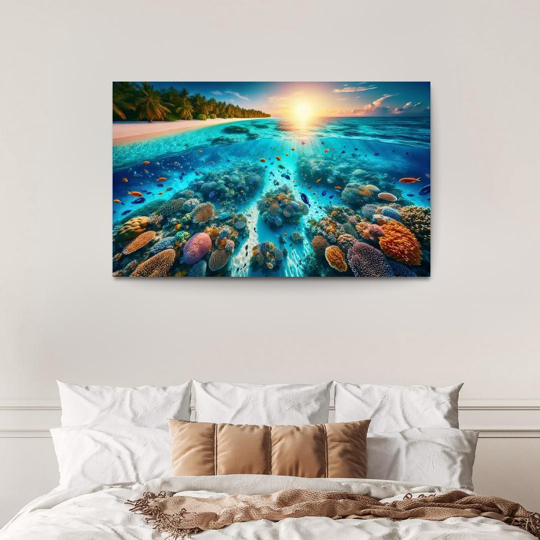 Coral Lagoon Underwater Exploration Paradise Premium Artwork Frames
