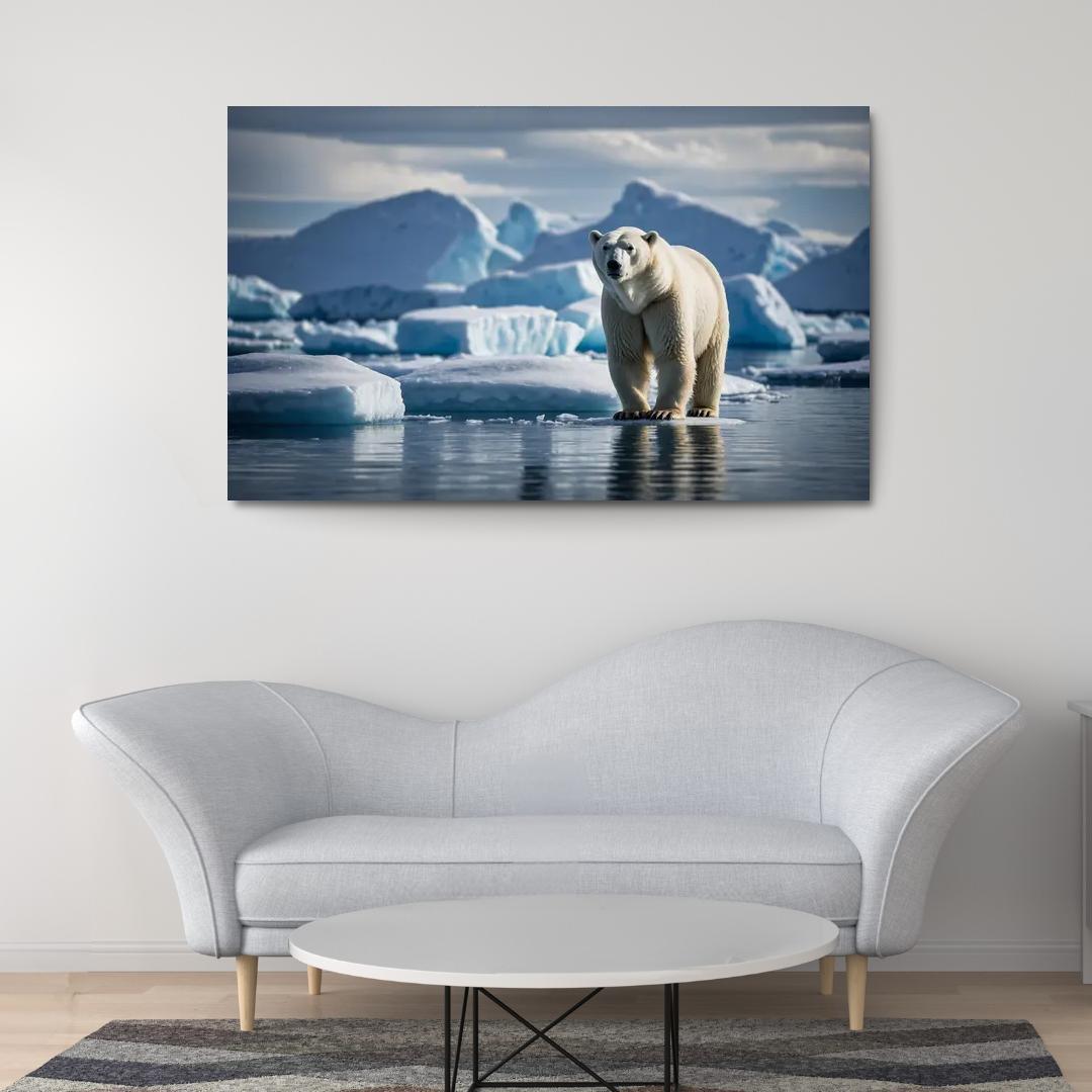 The Majestic Polar Bear The King Of The Arctic Custom Paintings Frame