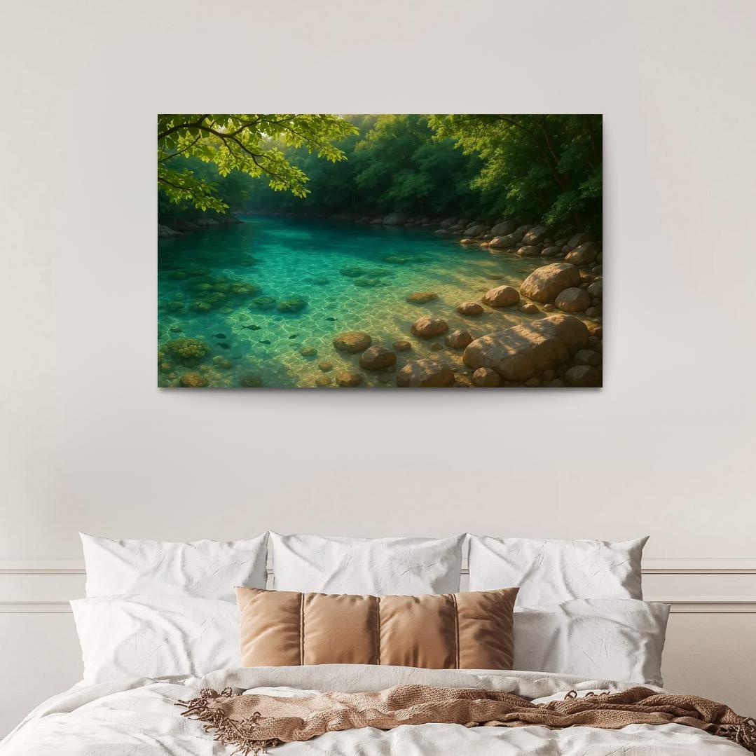 Hidden Lagoon Cove Serene Escape Custom Paintings Frame