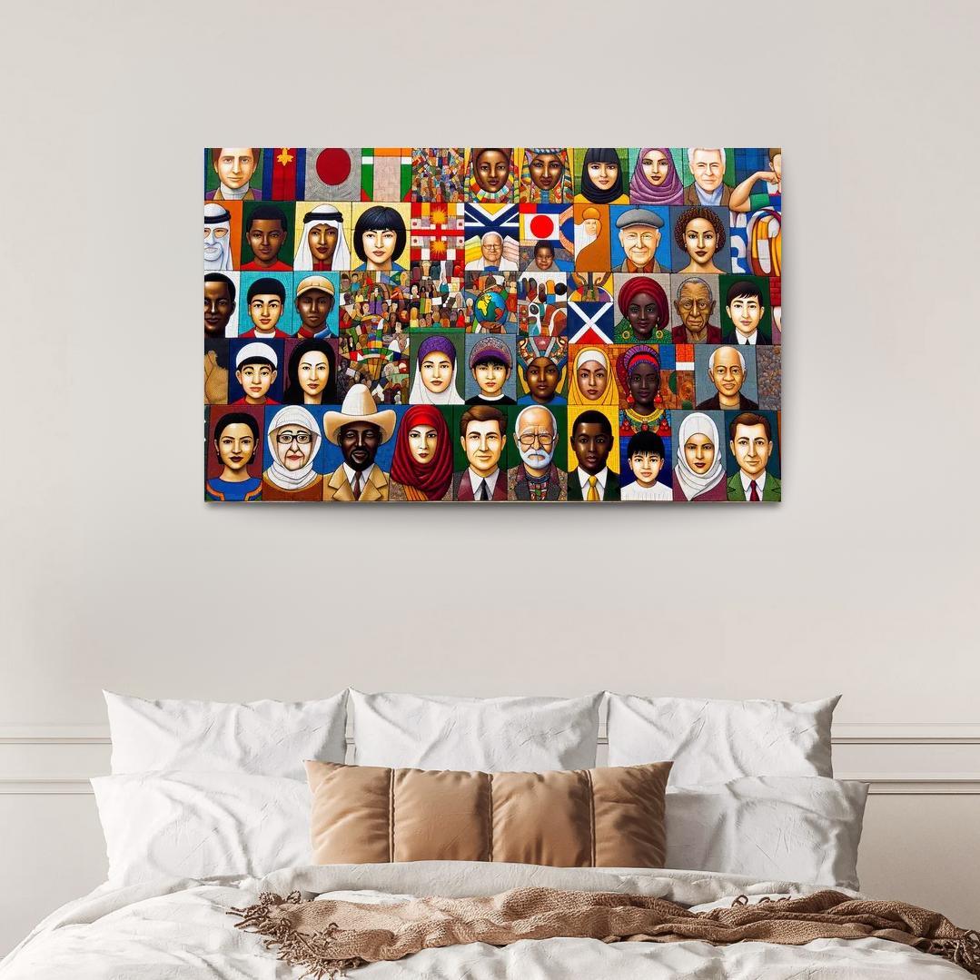 The Colors Of Diversity Celebrating Multiculturalism Custom Paintings Frame