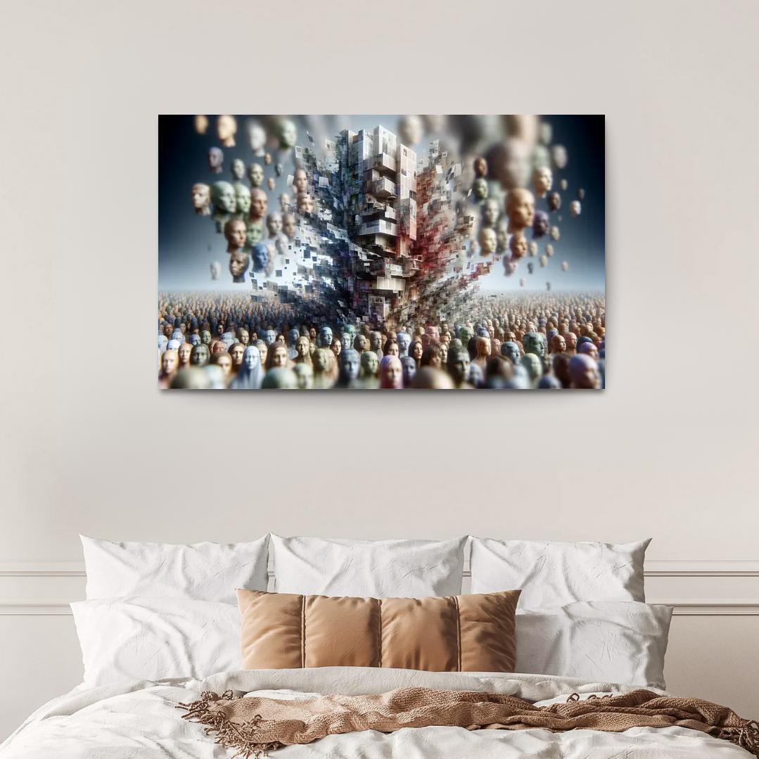 Erosion Of Trust The Crisis Of Misinformation Custom Paintings Frame