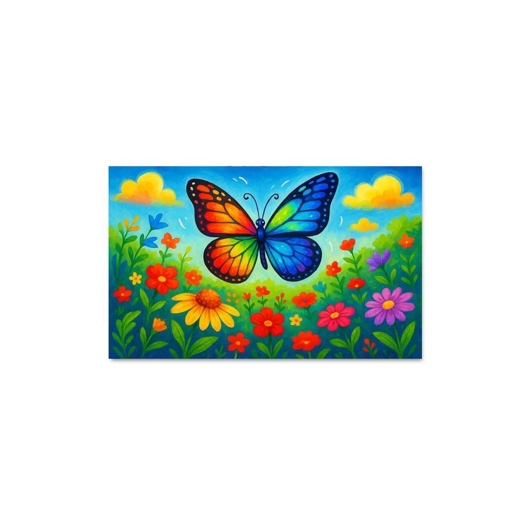 Radiant Rainbow Butterfly Quest Premium Artwork Frames