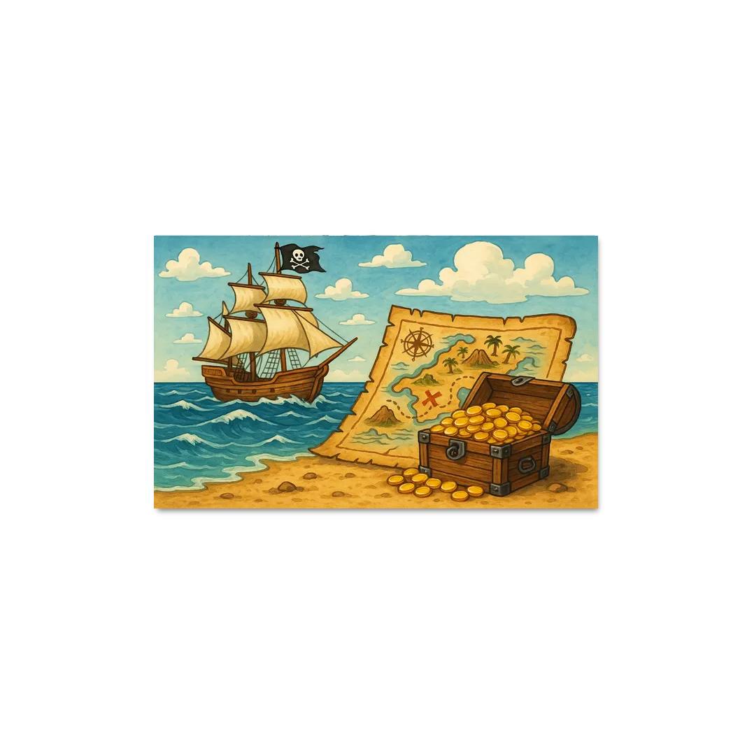 Pirate's Treasure - High Seas Adventure Framed Paintings