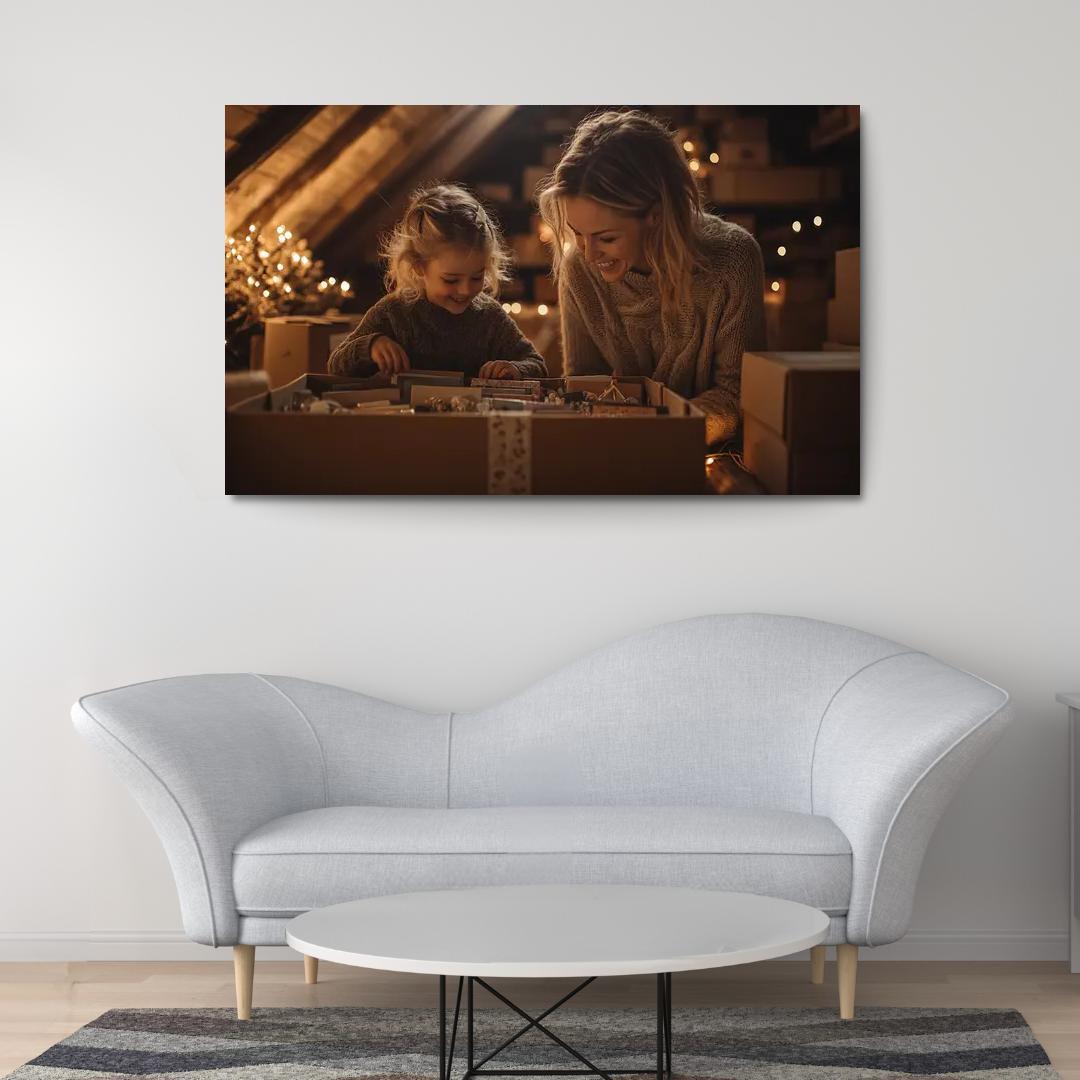 Treasured Keepsakes A Mothers Memory Box Canvas Paintings Frame