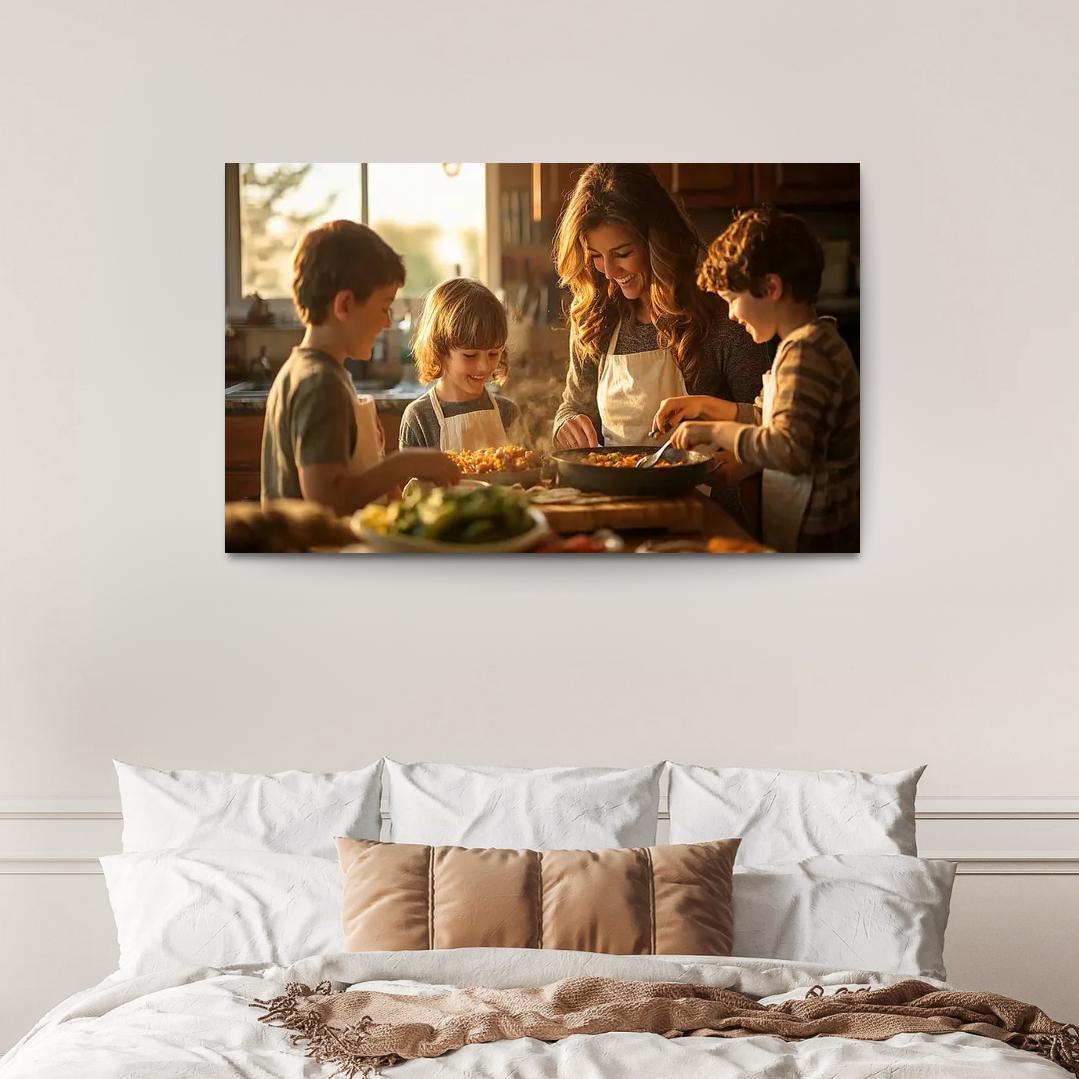 Home Is Where Mom Is The Comfort Of A Mother's Love Canvas Paintings Frame