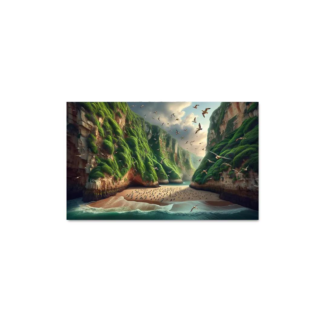 Eagle Nest Cove Scenic Birdwatching Spot Oil Paintings Frame