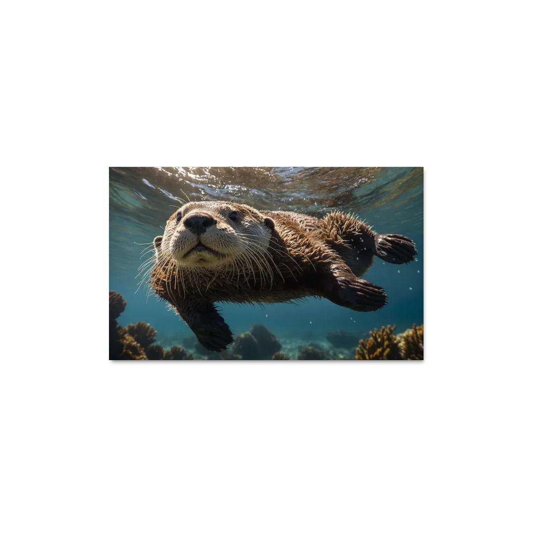 The Playful Sea Otter A Marine Acrobat Framed Paintings