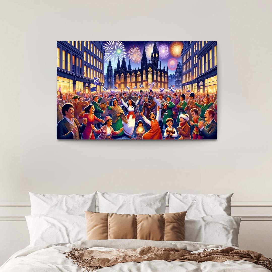 Hogmanay Canvas Paintings Frame