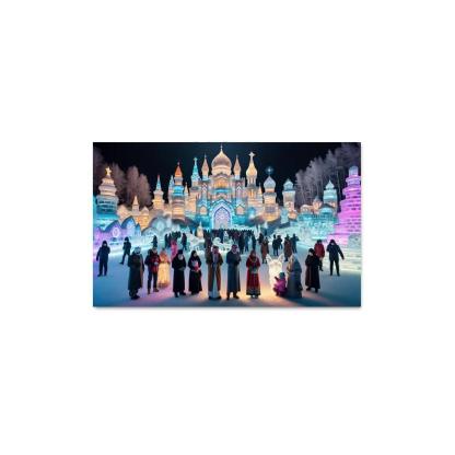 Harbin Ice And Snow Festival Canvas Paintings Frame
