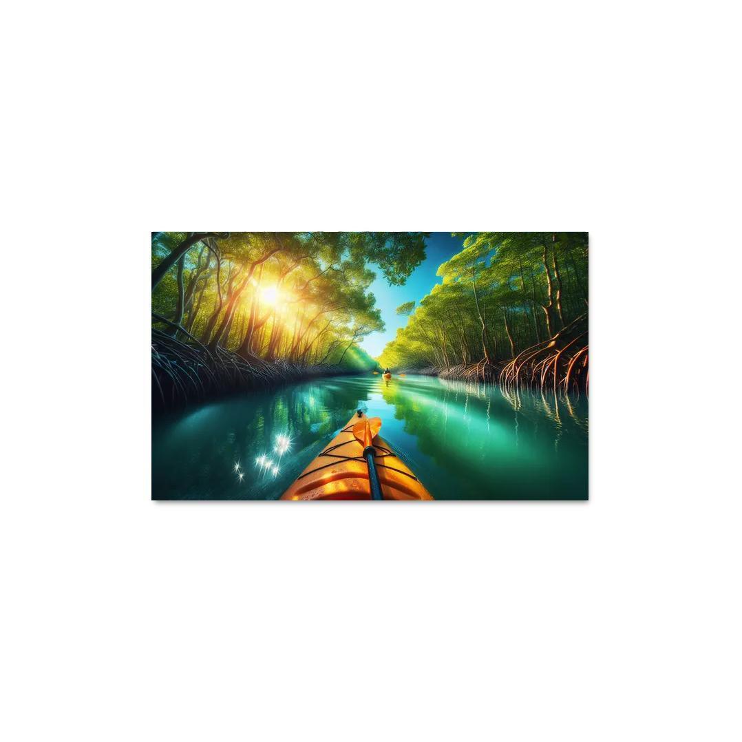 Winding Waters A Kayaker's Dream Custom Paintings Frame
