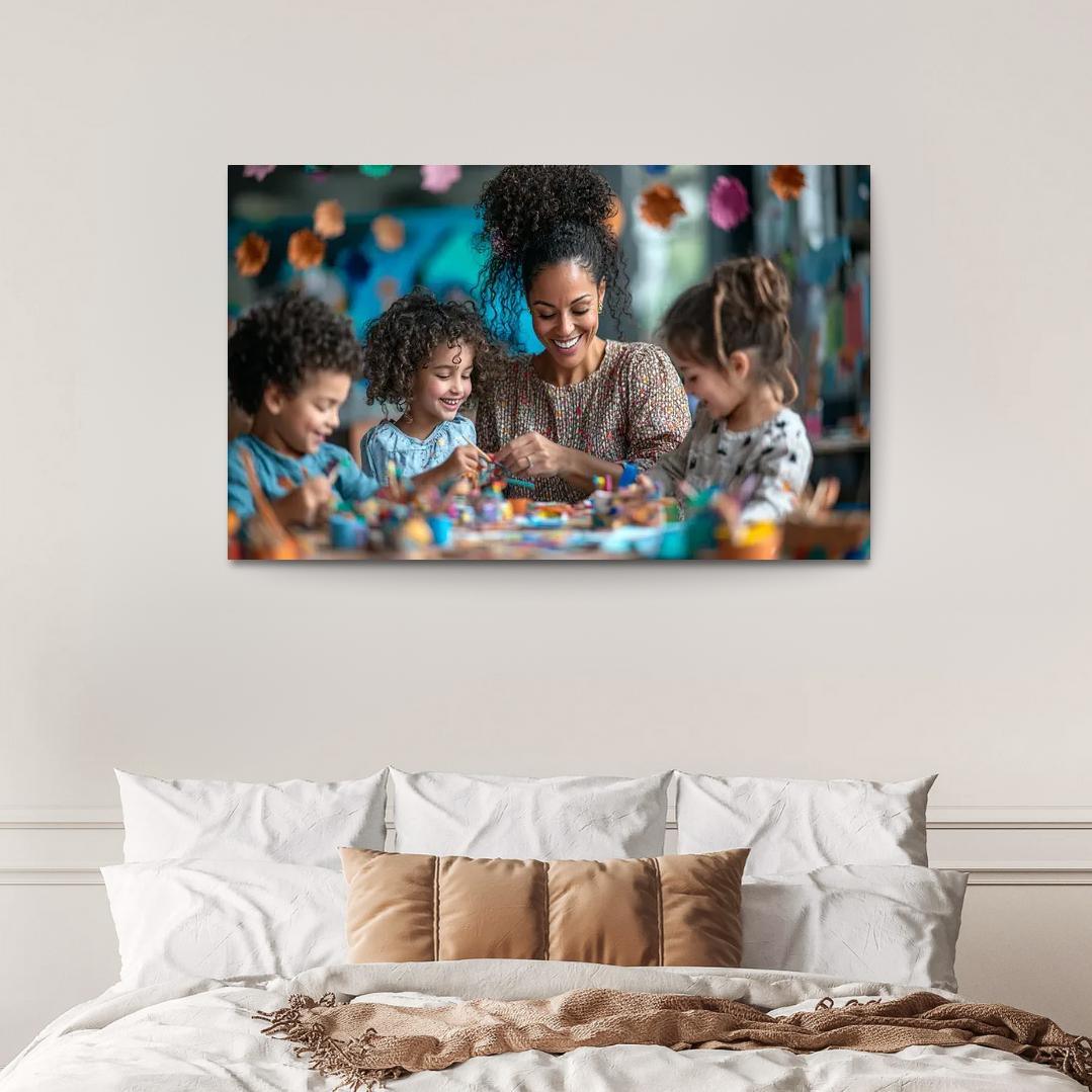 Crafted Memories A Mothers Handmade Love Modern Paintings Frame