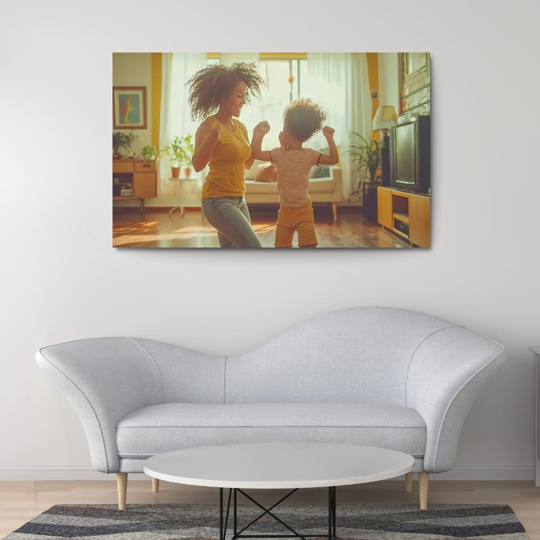 Dancing Through Life A Mother's Joyful Spirit Canvas Paintings Frame