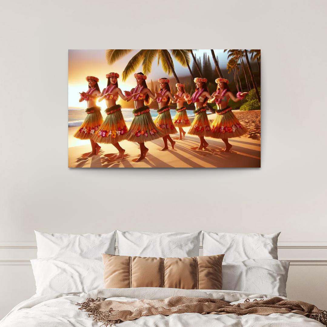 Hula The Dance Of The Hawaiian Islands Modern Paintings Frame