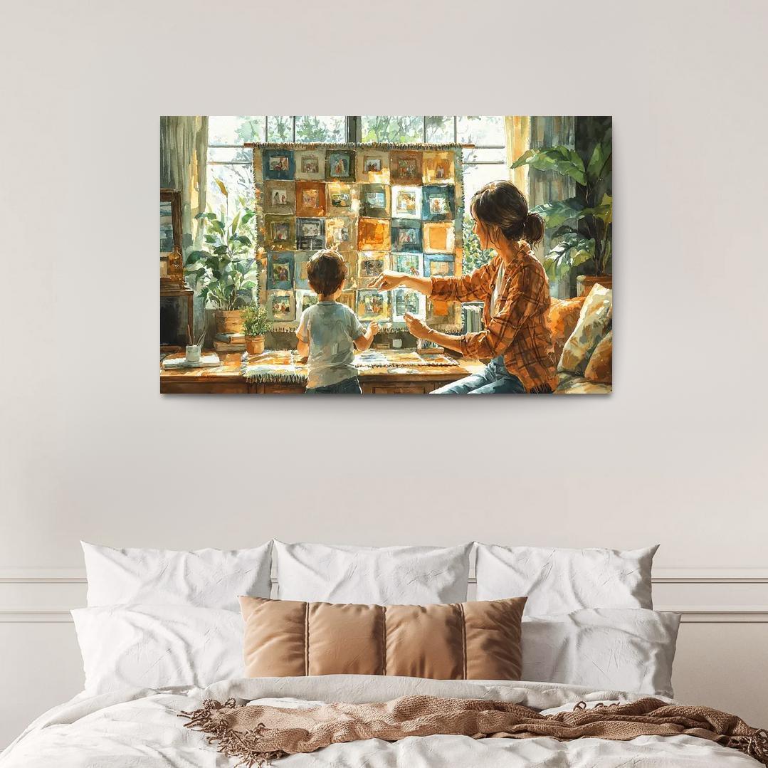 Threads Of Connection Weaving Memories Custom Paintings Frame