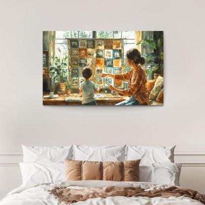 Threads Of Connection Weaving Memories Custom Paintings Frame